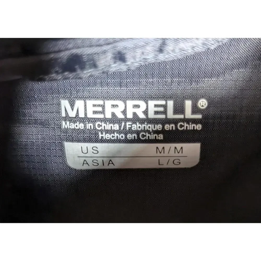 Mens MERRELL Fallon Black Full Zip Up Hooded Hiking‎ Jacket Coat 24816 Size M